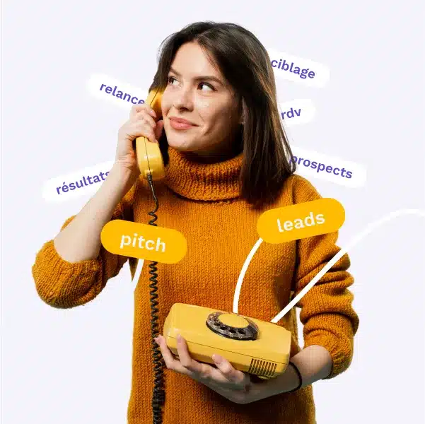 Illustration du service de prospection téléphonique.