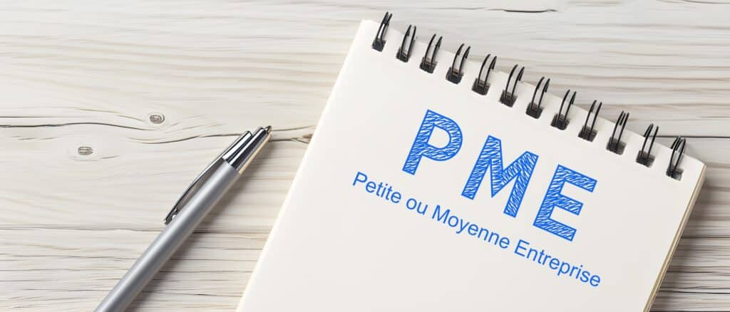 Carnet avec l'inscription PME
