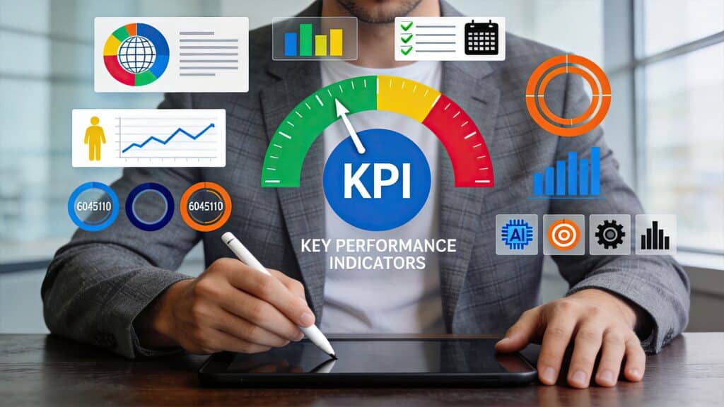 Indicateurs de performance clés sur tablette